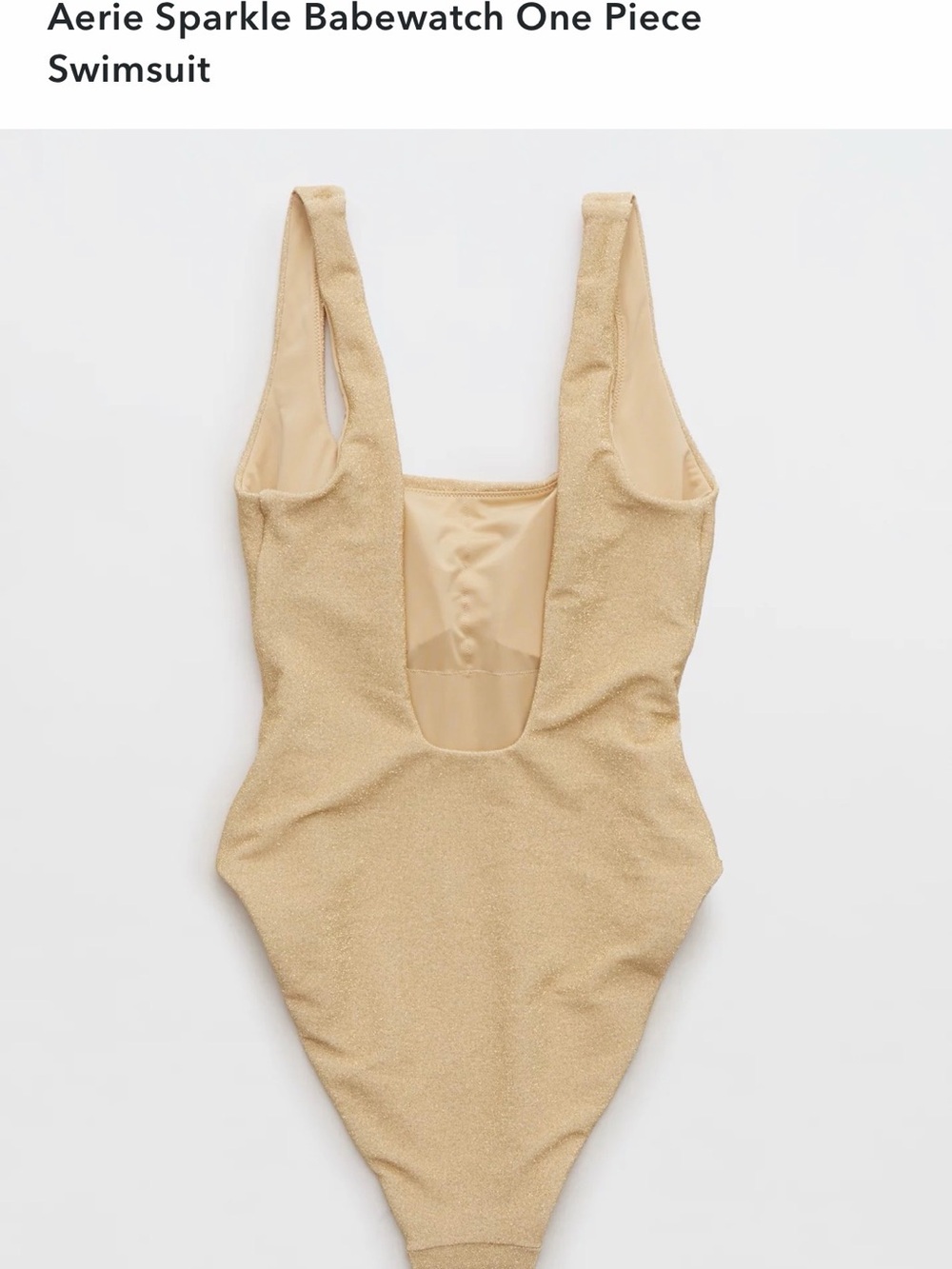 Aerie Sparkle Nude One-Piece Swimsuit size XL - Picture 2 of 3